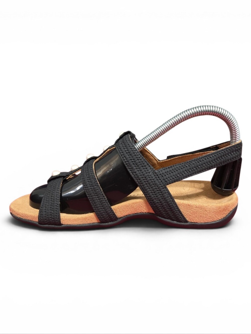 Vionic Amber Pearl Black Strappy Sandals with Stud Details Size 8 - Picture 7 of 11